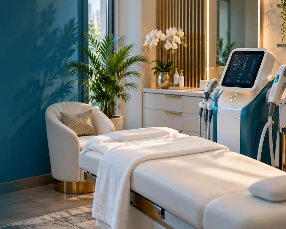 Treatment room with non-invasive wellness technology